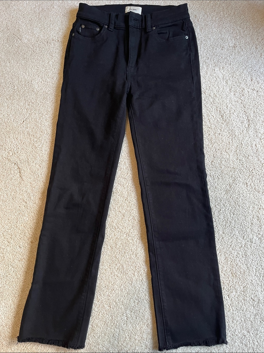 Black Straight-Leg Jeans-size 25